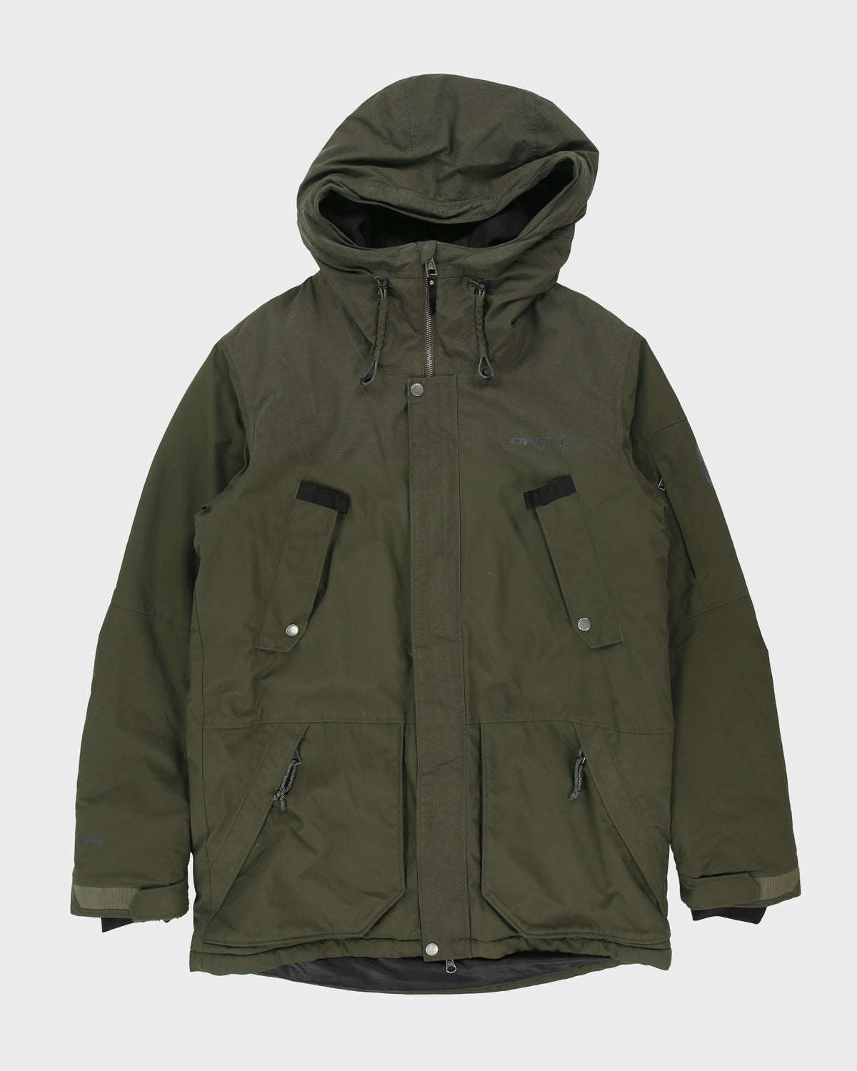 Vintage O'Neill Khaki Hybrid Quilt Insulated HyperDry Snowboard Mountain Explorer Parka - M