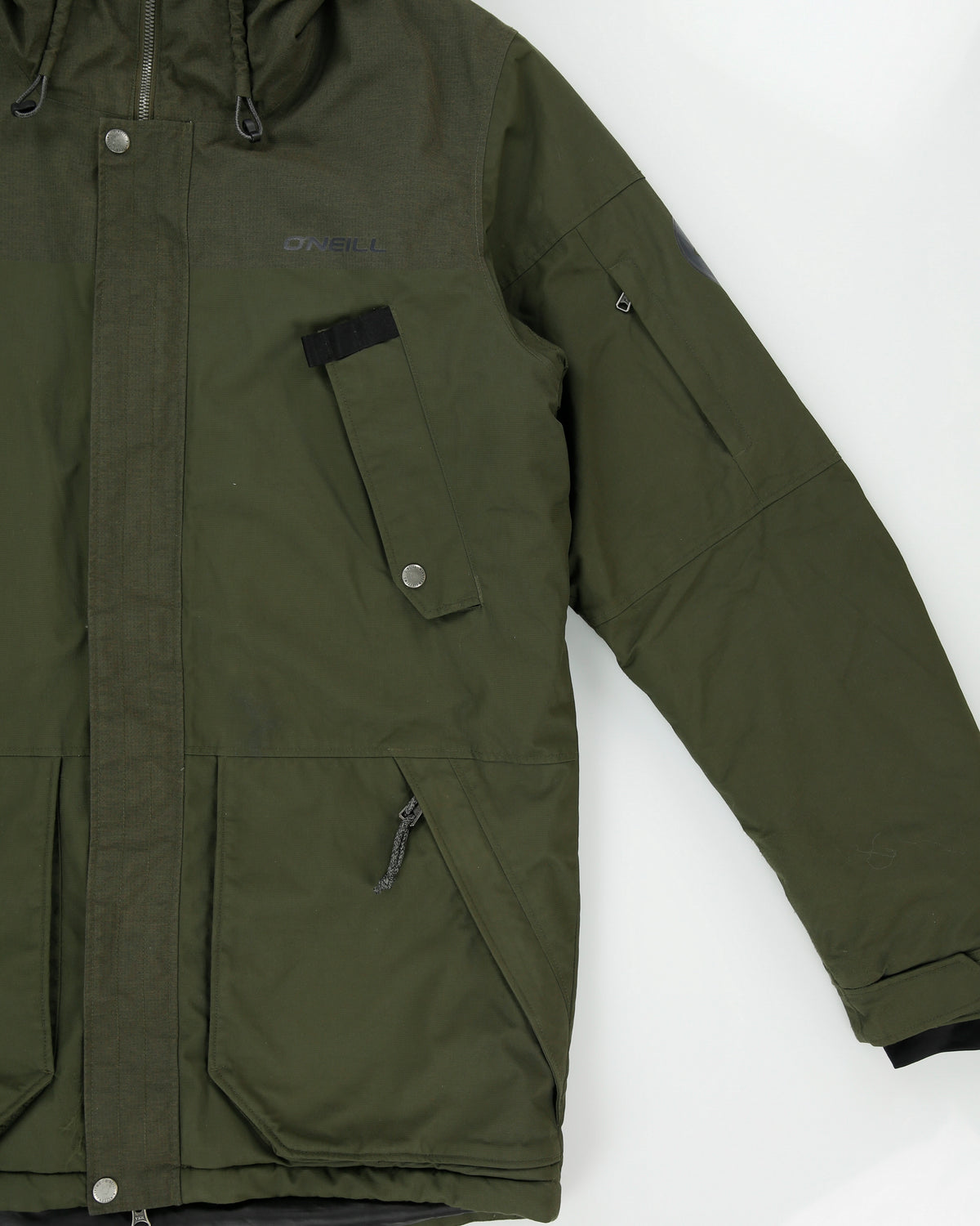 Vintage O'Neill Khaki Hybrid Quilt Insulated HyperDry Snowboard Mountain Explorer Parka - M