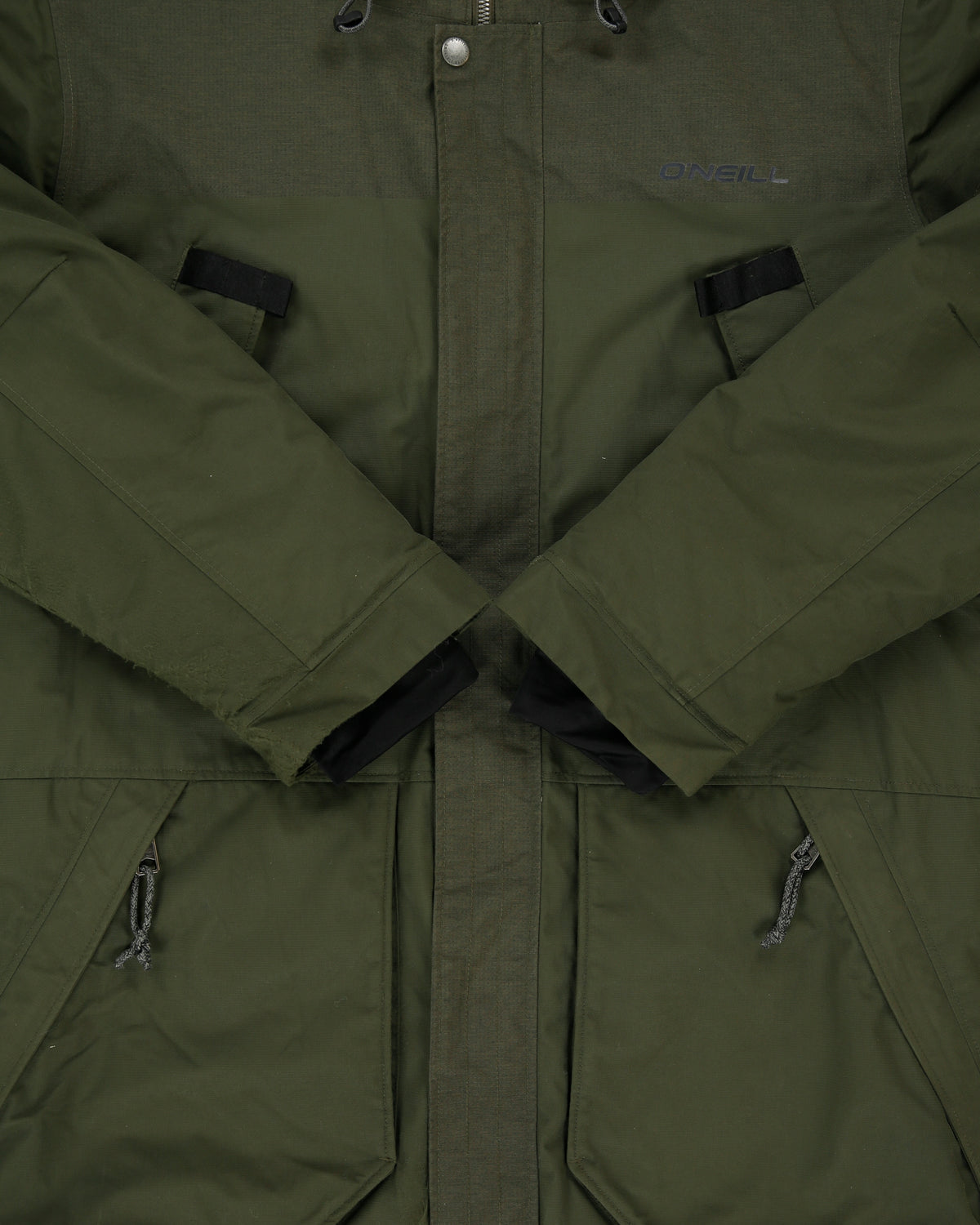 Vintage O'Neill Khaki Hybrid Quilt Insulated HyperDry Snowboard Mountain Explorer Parka - M