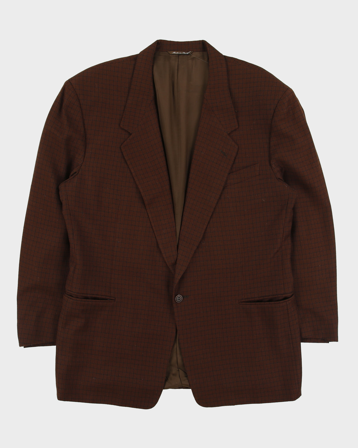 Vintage 1990s Canali For Mansouri New York Cashmere Wool Windowpane Check Single Breasted Blazer - XXL