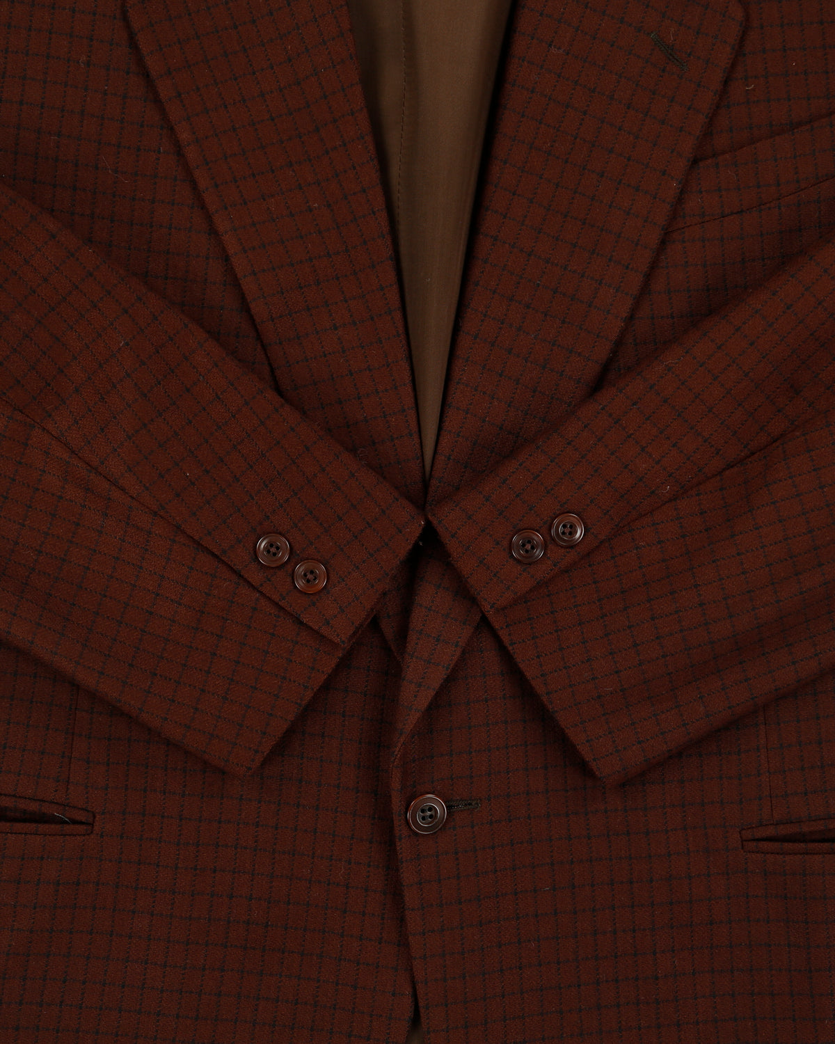 Vintage 1990s Canali For Mansouri New York Cashmere Wool Windowpane Check Single Breasted Blazer - XXL