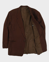 Vintage 1990s Canali For Mansouri New York Cashmere Wool Windowpane Check Single Breasted Blazer - XXL