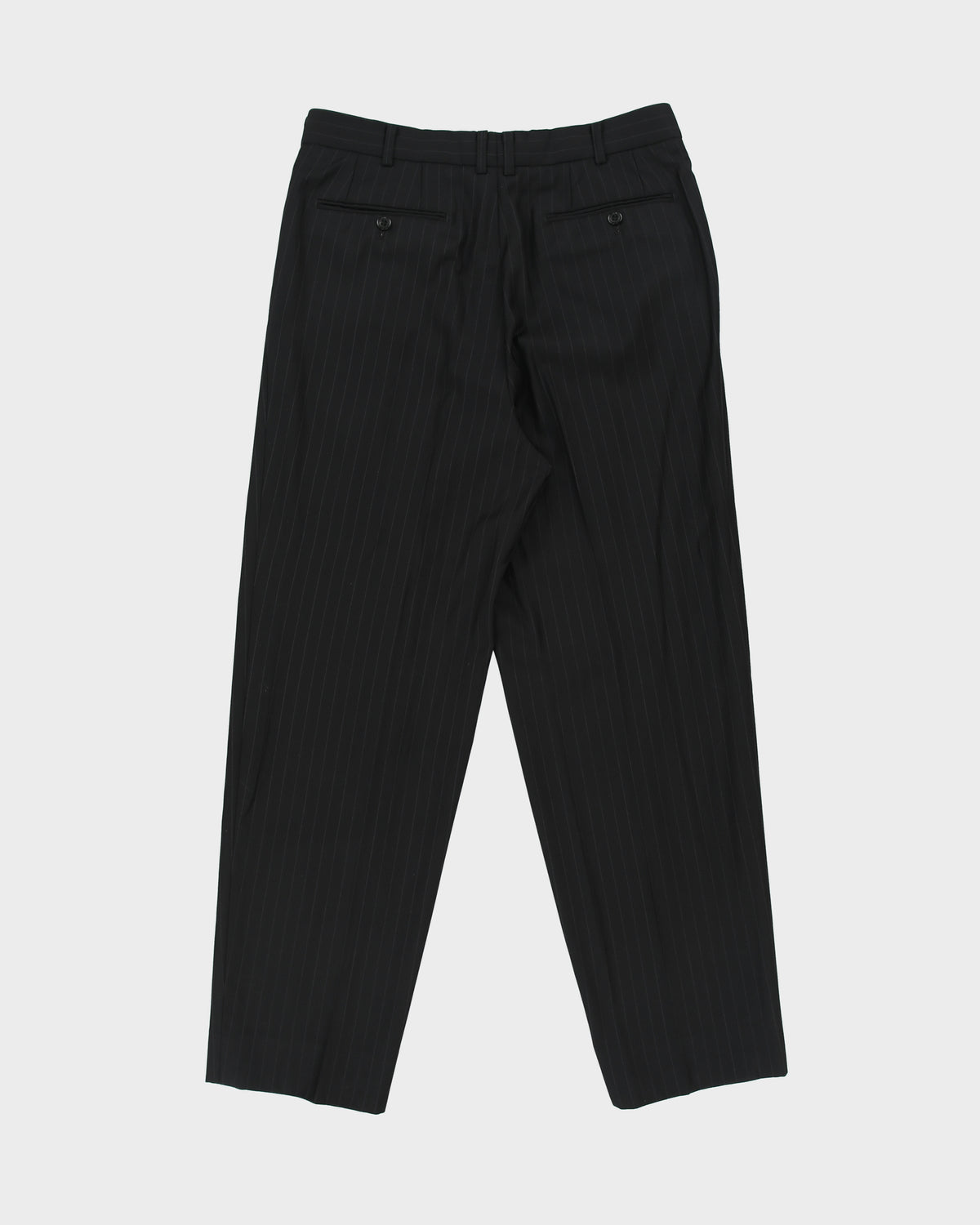 Vintage Pal Zileri Prestige Collection Pinstripe Wool Double Pleated Relaxed Leg 3-Button Single Breasted Two Piece Suit - M