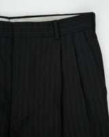 Vintage Pal Zileri Prestige Collection Pinstripe Wool Double Pleated Relaxed Leg 3-Button Single Breasted Two Piece Suit - M