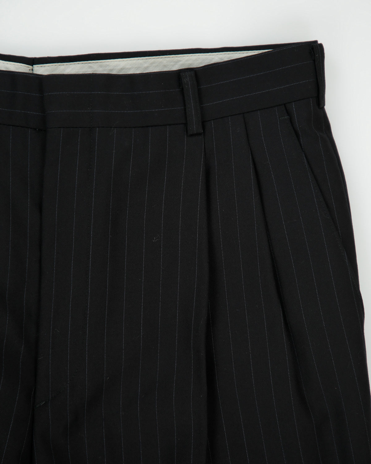 Vintage Pal Zileri Prestige Collection Pinstripe Wool Double Pleated Relaxed Leg 3-Button Single Breasted Two Piece Suit - M