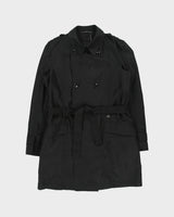 Vintage Y2K 00s D&amp;G Dolce &amp; Gabbana Shell Canvas Double Breasted Trench Coat - L