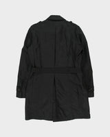 Vintage Y2K 00s D&amp;G Dolce &amp; Gabbana Shell Canvas Double Breasted Trench Coat - L