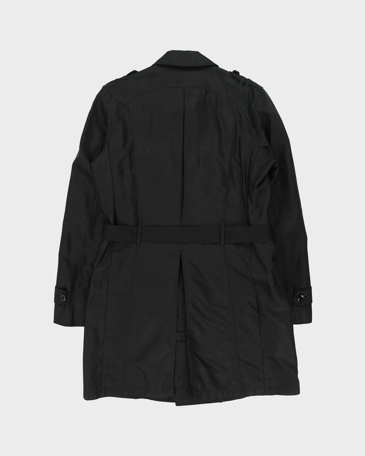 Vintage Y2K 00s D&amp;G Dolce &amp; Gabbana Shell Canvas Double Breasted Trench Coat - L