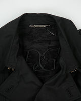 Vintage Y2K 00s D&amp;G Dolce &amp; Gabbana Shell Canvas Double Breasted Trench Coat - L