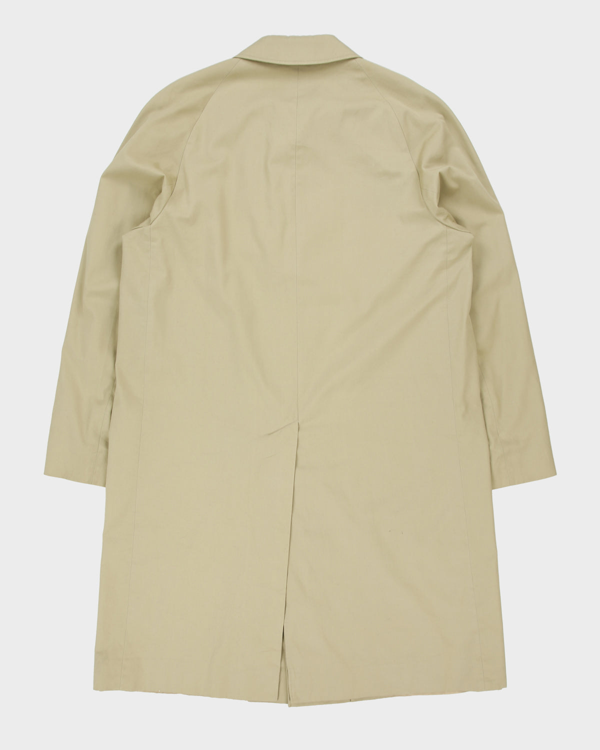 Vintage 1980s Aquascutum Khaki Aqua 5 Made In Canada Weatherproof Canvas Mac - XXL