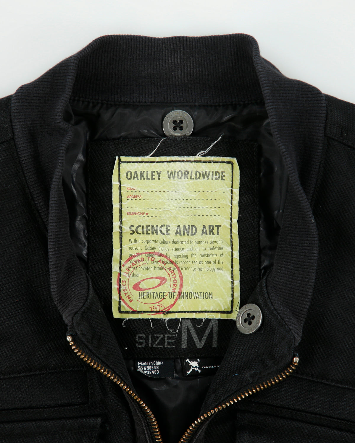 Vintage '07 Y2K Oakley Heritage 075 Canvas Multi-Pocket Utility Bomber Jacket - M