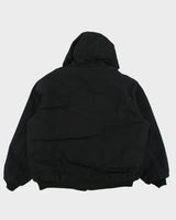 Carhartt J140 BLK Union Made In USA Firm Duck Canvas Insulated Quilt Lined Active Jacket - XL