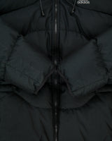 Vintage Y2K Adidas Outdoor Herringbone Striped Duck Down Panelled Mountain Puffer Jacket - L