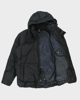 Vintage Y2K Adidas Outdoor Herringbone Striped Duck Down Panelled Mountain Puffer Jacket - L