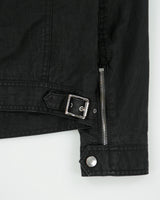 Vintage Burberry Nova Check Lined Canvas Collared Cafe Racer Biker Jacket - M