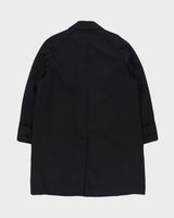 Vintage 1989 Aquascutum Navy Wool Made In Canada Mid-Length Over Coat - L