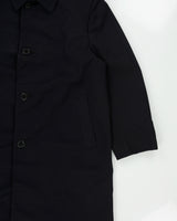 Vintage 1989 Aquascutum Navy Wool Made In Canada Mid-Length Over Coat - L