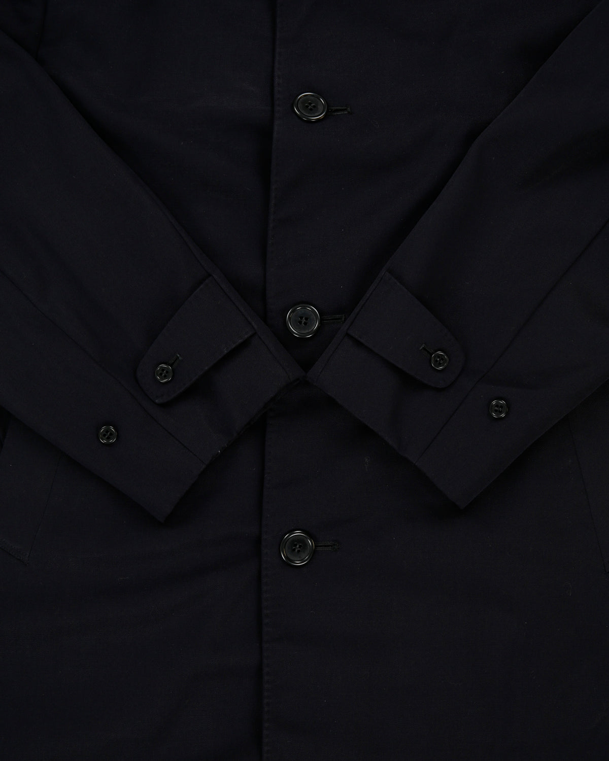 Vintage 1989 Aquascutum Navy Wool Made In Canada Mid-Length Over Coat - L