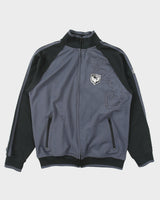 Vintage Y2K 00s Billabong Embroidered Stripe Taped Funnel-Neck Track Jacket - L