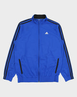 Vintage Y2K Adidas Satin Embroidered Classic 3-Stripe Track Jacket - S