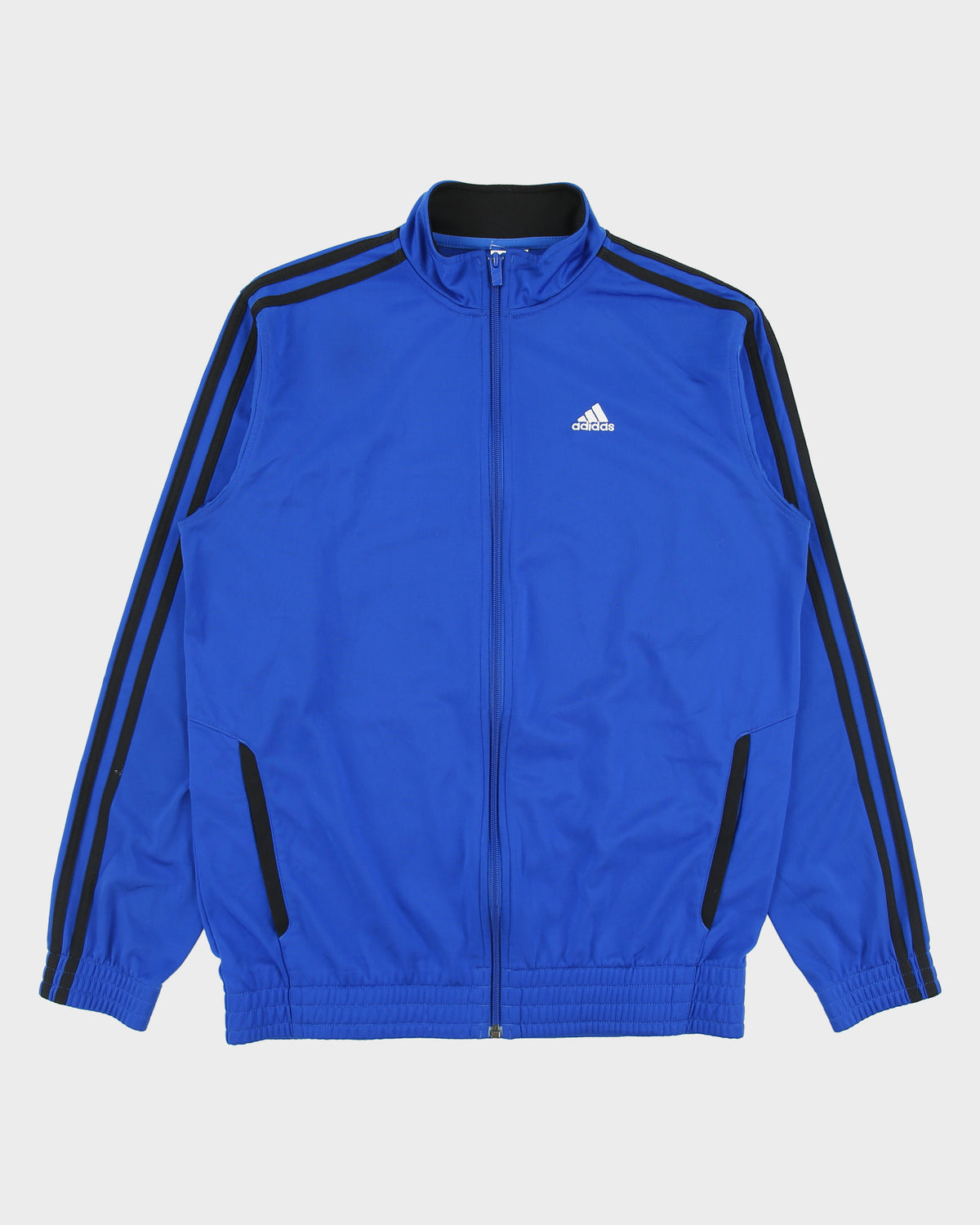 Vintage Y2K Adidas Satin Embroidered Classic 3-Stripe Track Jacket - S