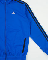 Vintage Y2K Adidas Satin Embroidered Classic 3-Stripe Track Jacket - S