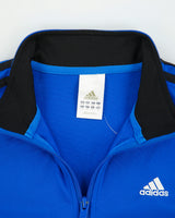 Vintage Y2K Adidas Satin Embroidered Classic 3-Stripe Track Jacket - S