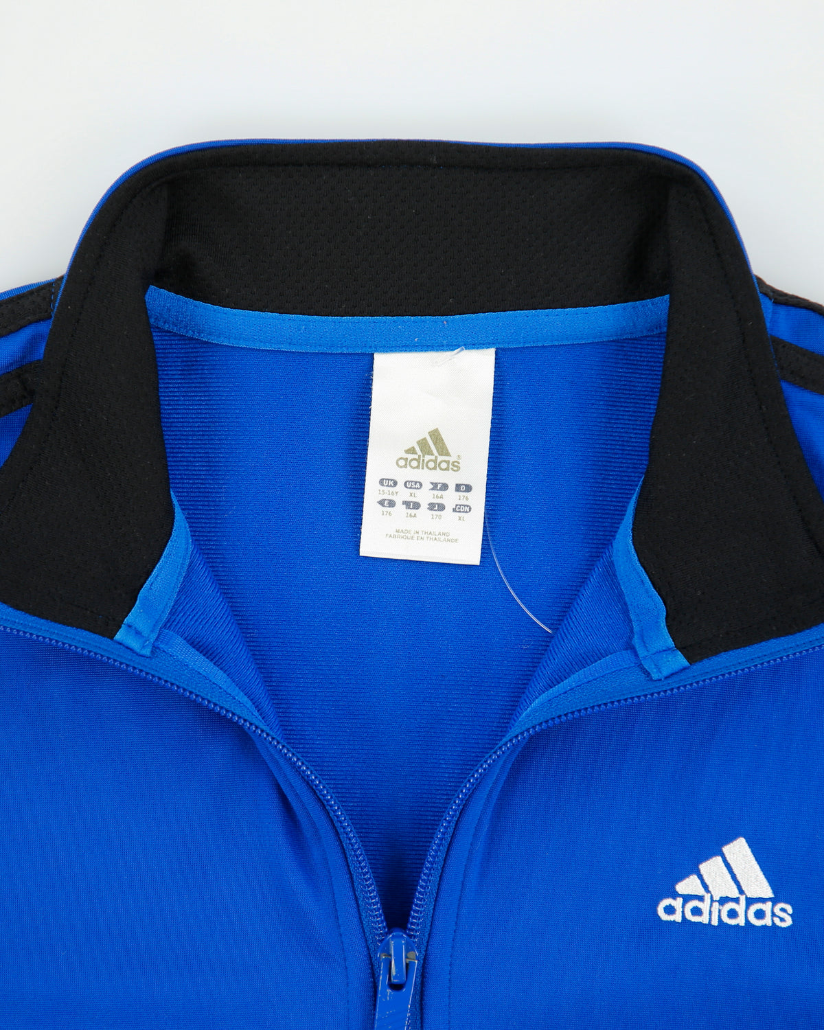Vintage Y2K Adidas Satin Embroidered Classic 3-Stripe Track Jacket - S