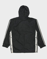 Vintage 1990s Adidas 3-Stripe Shell Quarter-Zip Popper Windbreaker Jacket - L