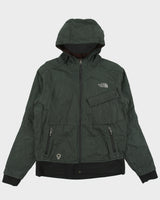 Vintage '07 Y2K The North Face Apex Climate Block Striped Soft Shell Fleece Lined Hooded Bomber Jacket - M