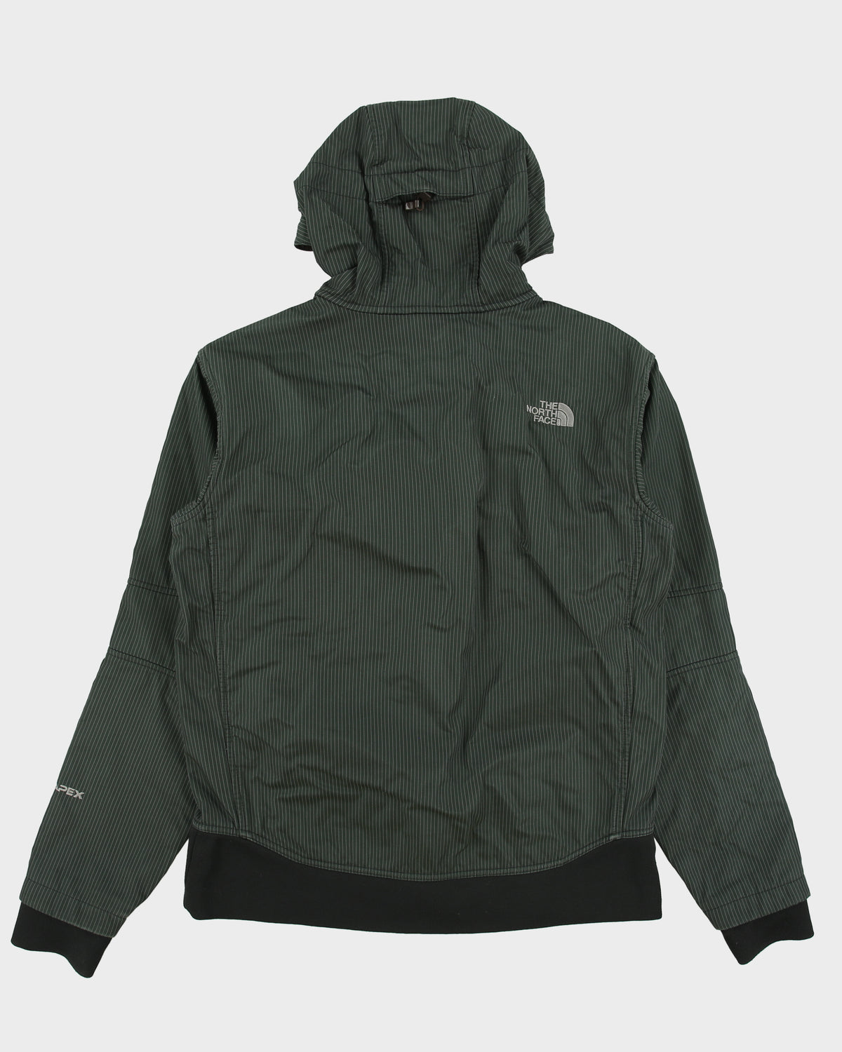 Vintage '07 Y2K The North Face Apex Climate Block Striped Soft Shell Fleece Lined Hooded Bomber Jacket - M