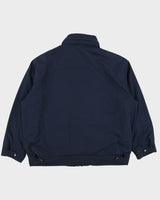 Vintage Y2K 00s Polo Ralph Lauren Navy Soft Shell Quilt Fleece Lined Harrington Jacket - XXL