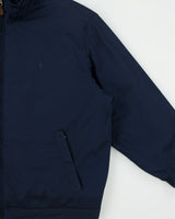 Vintage Y2K 00s Polo Ralph Lauren Navy Soft Shell Quilt Fleece Lined Harrington Jacket - XXL
