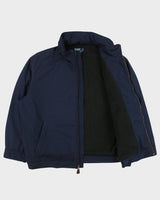 Vintage Y2K 00s Polo Ralph Lauren Navy Soft Shell Quilt Fleece Lined Harrington Jacket - XXL