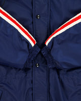 Vintage 1990s Adidas Embroidered 3-Stripe Padded Quilt Lined Mid-Length Coaches Jacket - L