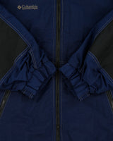Vintage 1990s Columbia Sportswear Navy Canvas Shell Contrast Stitch Trek Jacket - M