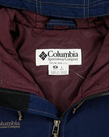 Vintage 1990s Columbia Sportswear Navy Canvas Shell Contrast Stitch Trek Jacket - M
