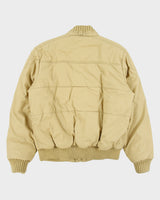 Vintage Y2K 00s Tommy Hilfiger Khaki Rib Insulated Shell Bomber Jacket - M
