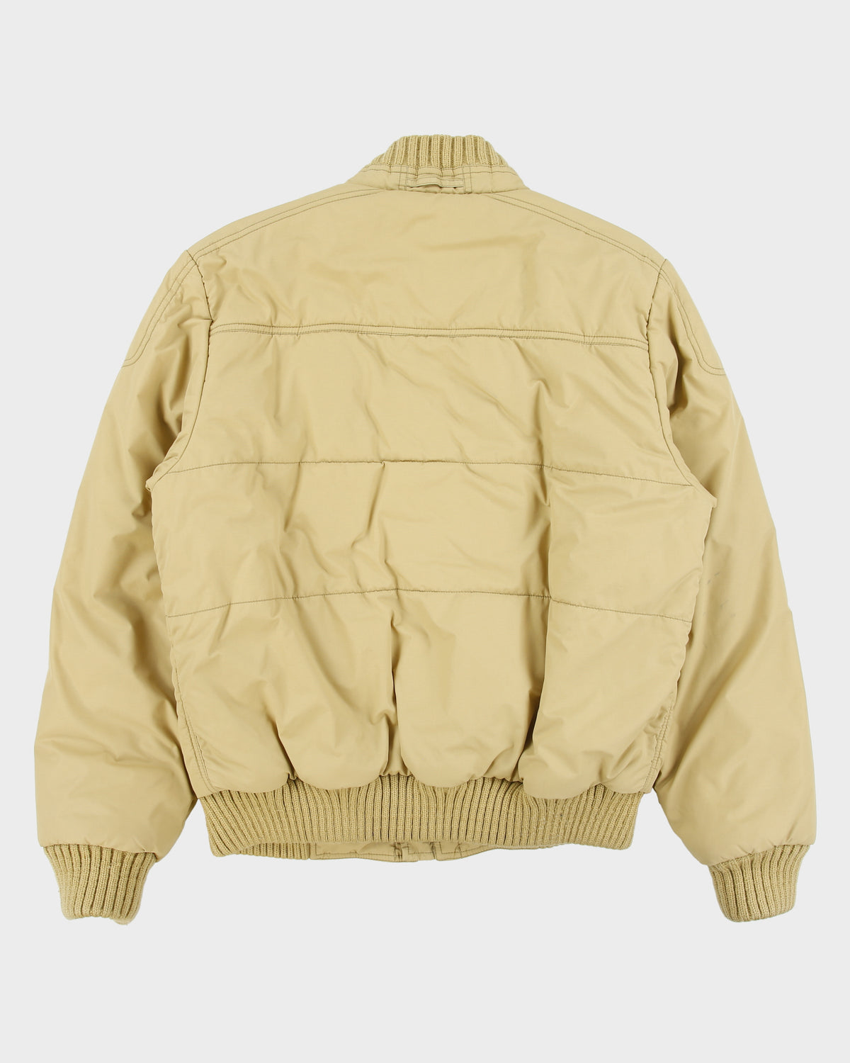 Vintage Y2K 00s Tommy Hilfiger Khaki Rib Insulated Shell Bomber Jacket - M