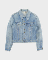 Vintage 1970s GWG Stone Wash Denim Union Made In Made In Canada Snap Button Trucker Jacket - M