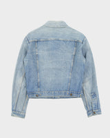 Vintage 1970s GWG Stone Wash Denim Union Made In Made In Canada Snap Button Trucker Jacket - M