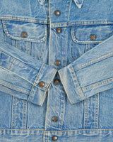 Vintage 1970s GWG Stone Wash Denim Union Made In Made In Canada Snap Button Trucker Jacket - M
