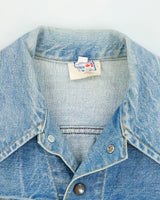 Vintage 1970s GWG Stone Wash Denim Union Made In Made In Canada Snap Button Trucker Jacket - M