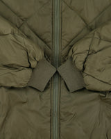 Vintage 1990s Eddie Bauer Khaki Goose Down Diamond Quilted Bomber Jacket - XL
