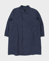 Vintage 1990s London Fog Navy Detachable Wool Lined Made In Canada Seasonal Weatherproof Mac - XL