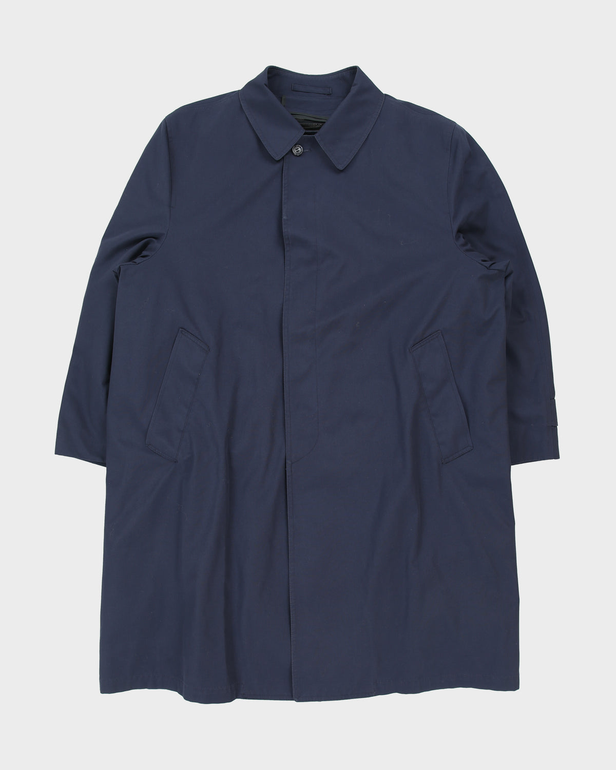 Vintage 1990s London Fog Navy Detachable Wool Lined Made In Canada Seasonal Weatherproof Mac - XL