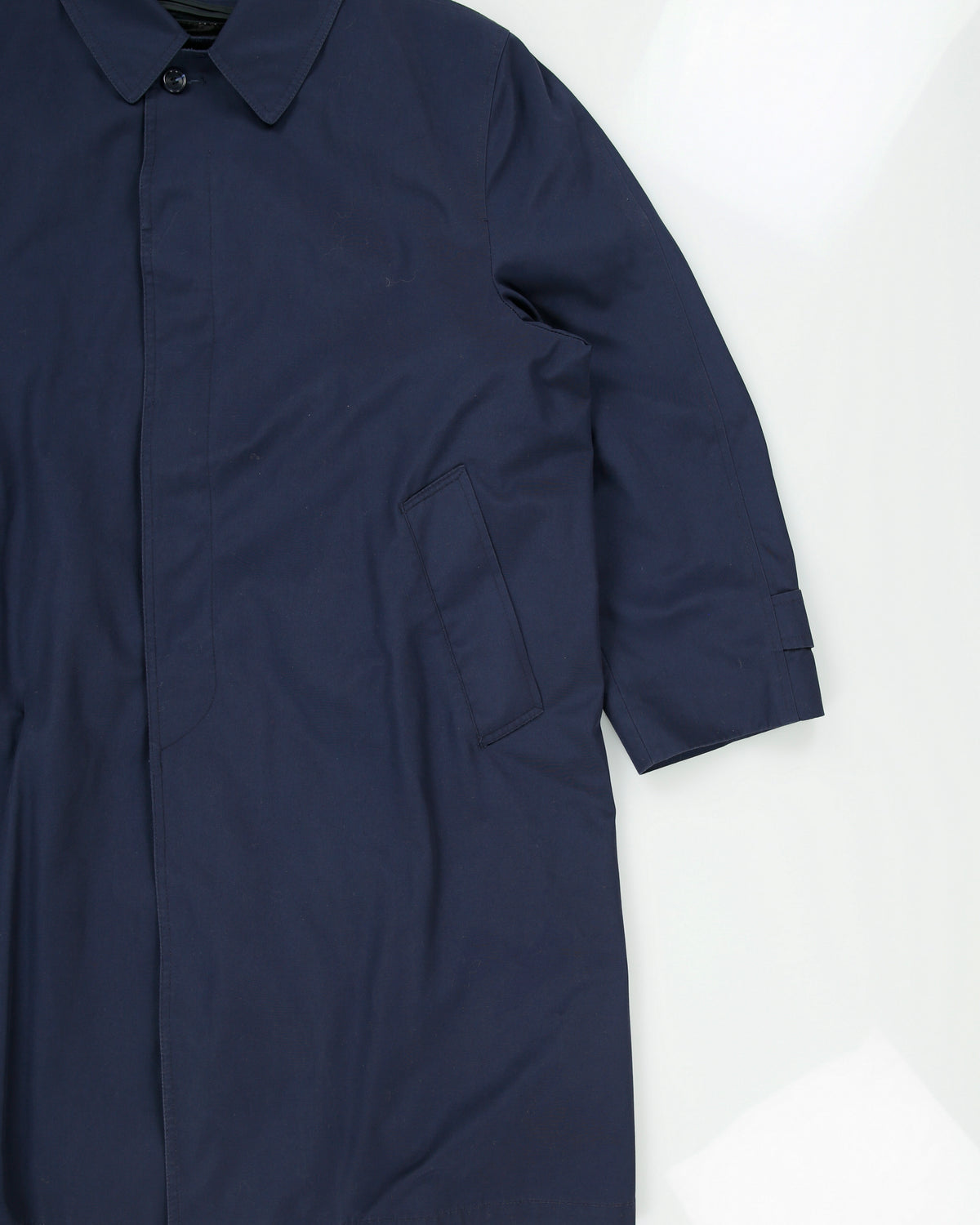 Vintage 1990s London Fog Navy Detachable Wool Lined Made In Canada Seasonal Weatherproof Mac - XL
