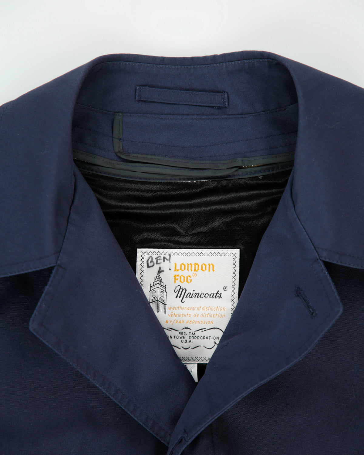 Vintage 1990s London Fog Navy Detachable Wool Lined Made In Canada Seasonal Weatherproof Mac - XL