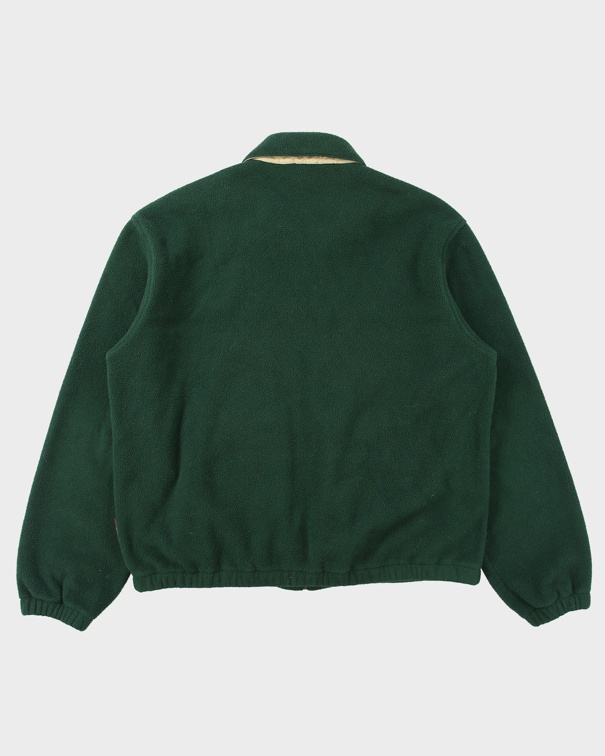 Vintage Y2K 00s Polo Ralph Lauren Forest Green Polartec Harrington Fleece Jacket - M