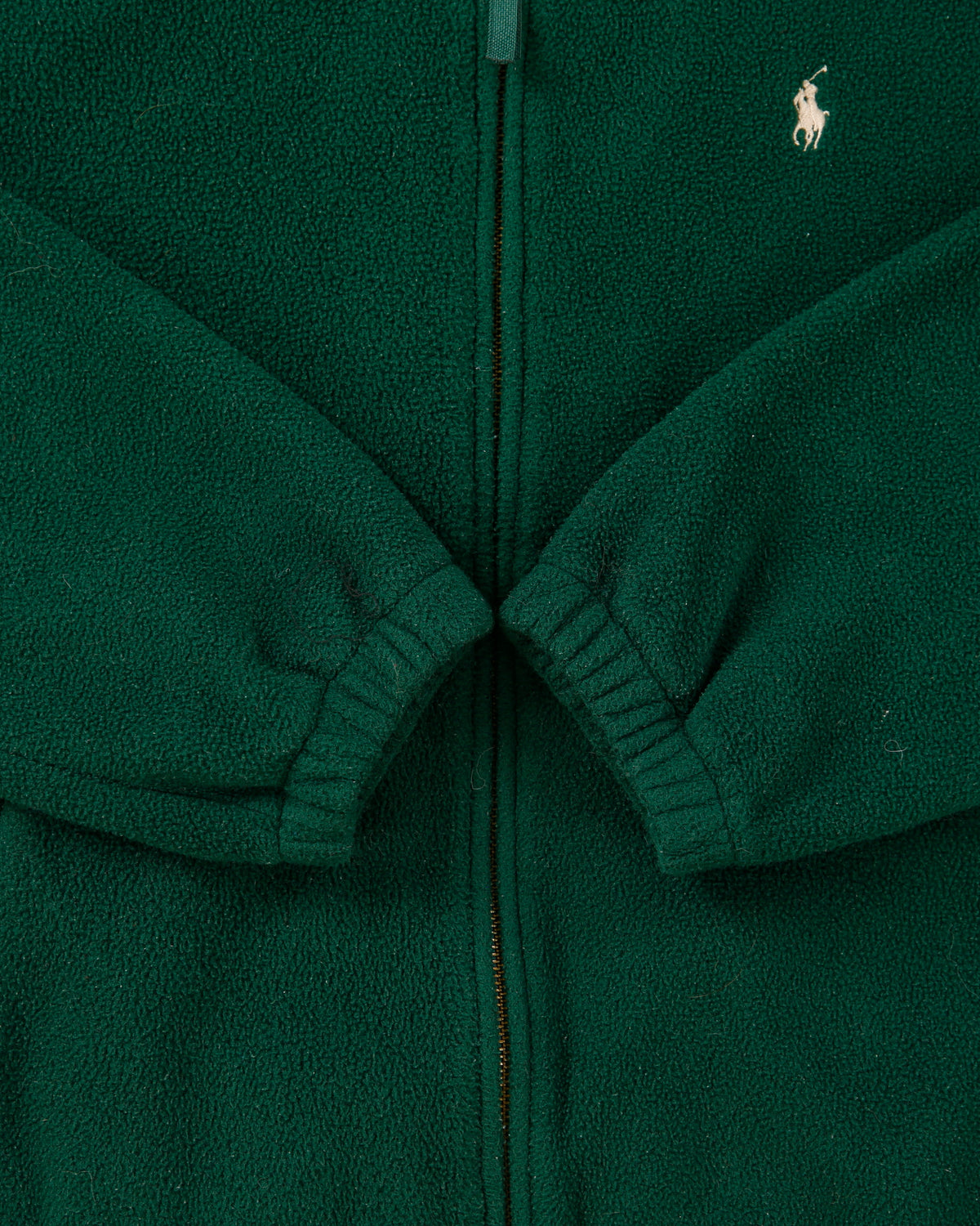 Vintage Y2K 00s Polo Ralph Lauren Forest Green Polartec Harrington Fleece Jacket - M